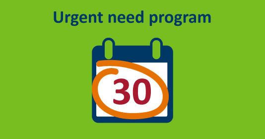 Click to learn more about the urgent need program